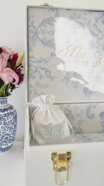 Embroidered Satin Dust Bag
