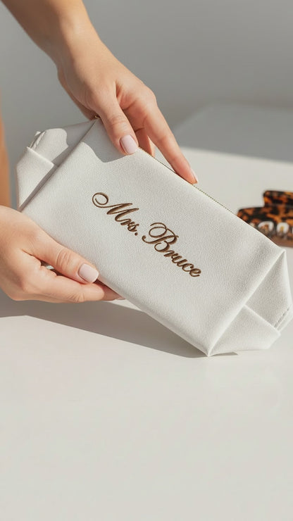 Personalized Bride Makeup Bag