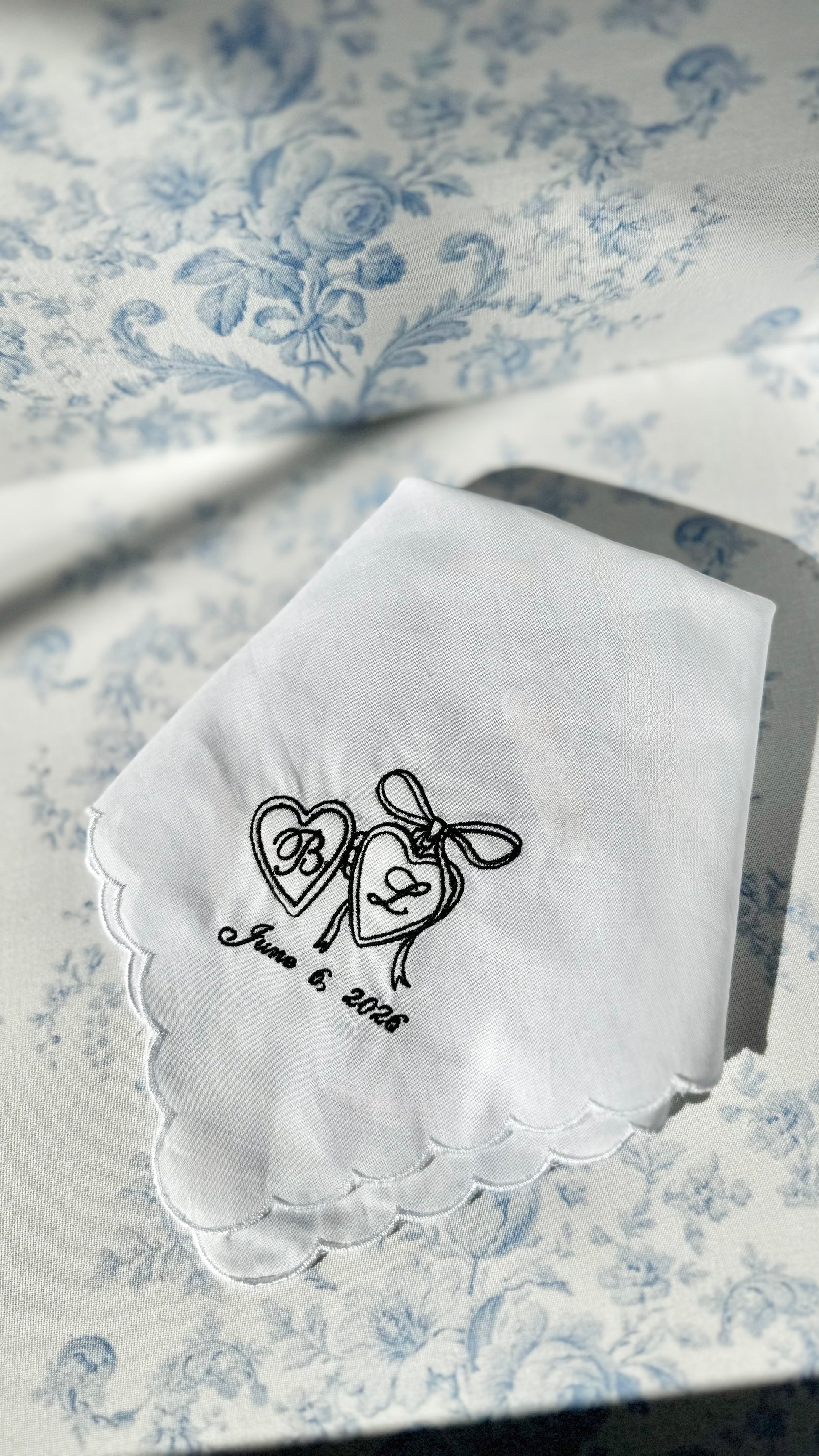 Personalized handkerchief for bride to be with custom text wedding keepsake something blue bridal shower gift engagement gift for best friend meaningful wedding day handkerchief for daughter from mother of the bride heirloom handkerchief personalized bridal accessory  keepsake gift for weddings engagement friend gift wedding memento for bride Personalized wedding handkerchief with custom message for bride something blue gift for bride to be bridal keepsake engagement present wedding day gift