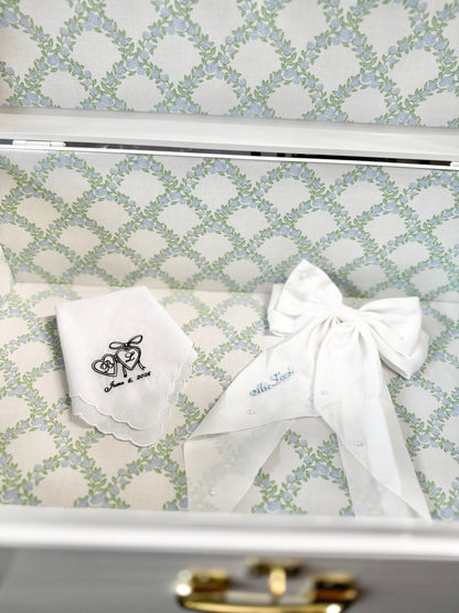 Personalized handkerchief for bride to be with custom text wedding keepsake something blue bridal shower gift engagement gift for best friend meaningful wedding day handkerchief for daughter from mother of the bride heirloom handkerchief personalized bridal accessory  keepsake gift for weddings engagement friend gift wedding memento for bride Personalized wedding handkerchief with custom message for bride something blue gift for bride to be bridal keepsake engagement present wedding day gift